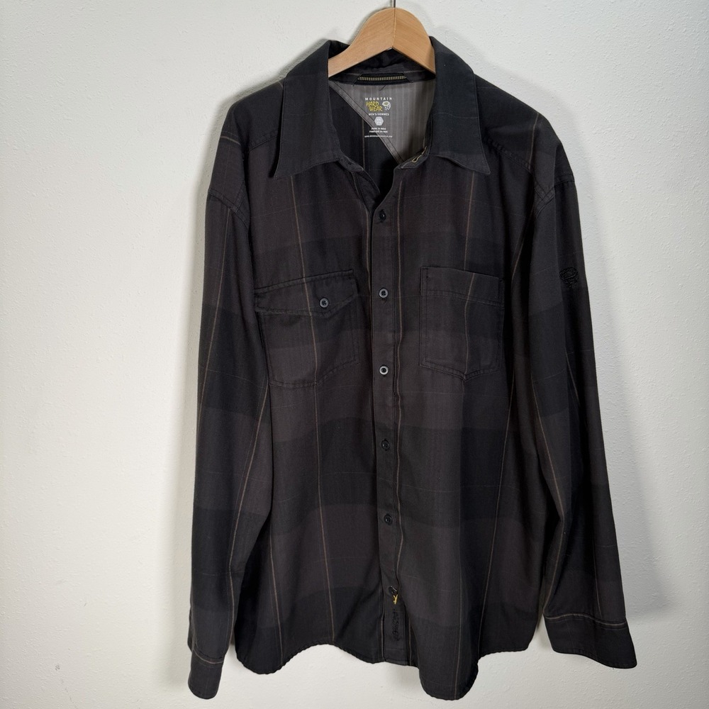 Mountain Hardwear Flannel Shirt Mens Sz 2XL XXL Plaid Button Up Outdoor Workwear